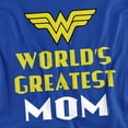 thumbnail image 2 of Popfunk Wonder Woman Wonder Woman Mother's Day World's Greatest Mom Unisex Adult Crewneck Sweatshirt, Royal, 4X-Large, 2 of 5