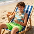 thumbnail image 3 of Aideaone Boys Swim Trunks with Compression Liner Solid Color Bathing Suits Summer Quick Dry Swimwear Swim Shorts 6-14T, 3 of 6