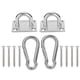 thumbnail image 2 of Kit para Colgar Hamacas, Ganchos para Hamaca de Acero inoxidable de Alta Resistencia, Mosquetonas para Soporte para Hamaca, Hamacas, Columpio, 2 of 7