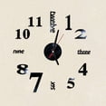 thumbnail image 3 of Reloj de acrílico autoadhesivo DIY 3D pegatinas de pared extraíbles decoración del hogar reloj de la etiqueta - negro Sweethay JJ12954-03, 3 of 5