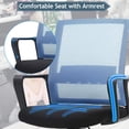 thumbnail image 7 of Home Office Desk Chair Mesh Computer Chair Adjustable Mid-Back Office Chair Back Support Rolling Swivel Task Chair with Arms and Lumbar Support for Adults, Blue, 7 of 7