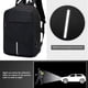 thumbnail image 4 of Mochila Con Puerto De Carga Para Auriculares, Nailon, Conector Para Auriculares Y Cable De Carga, Ideal Para Viajes Escolares, 1 Unidad, Color Negro, Ukhbmc, 4 of 9