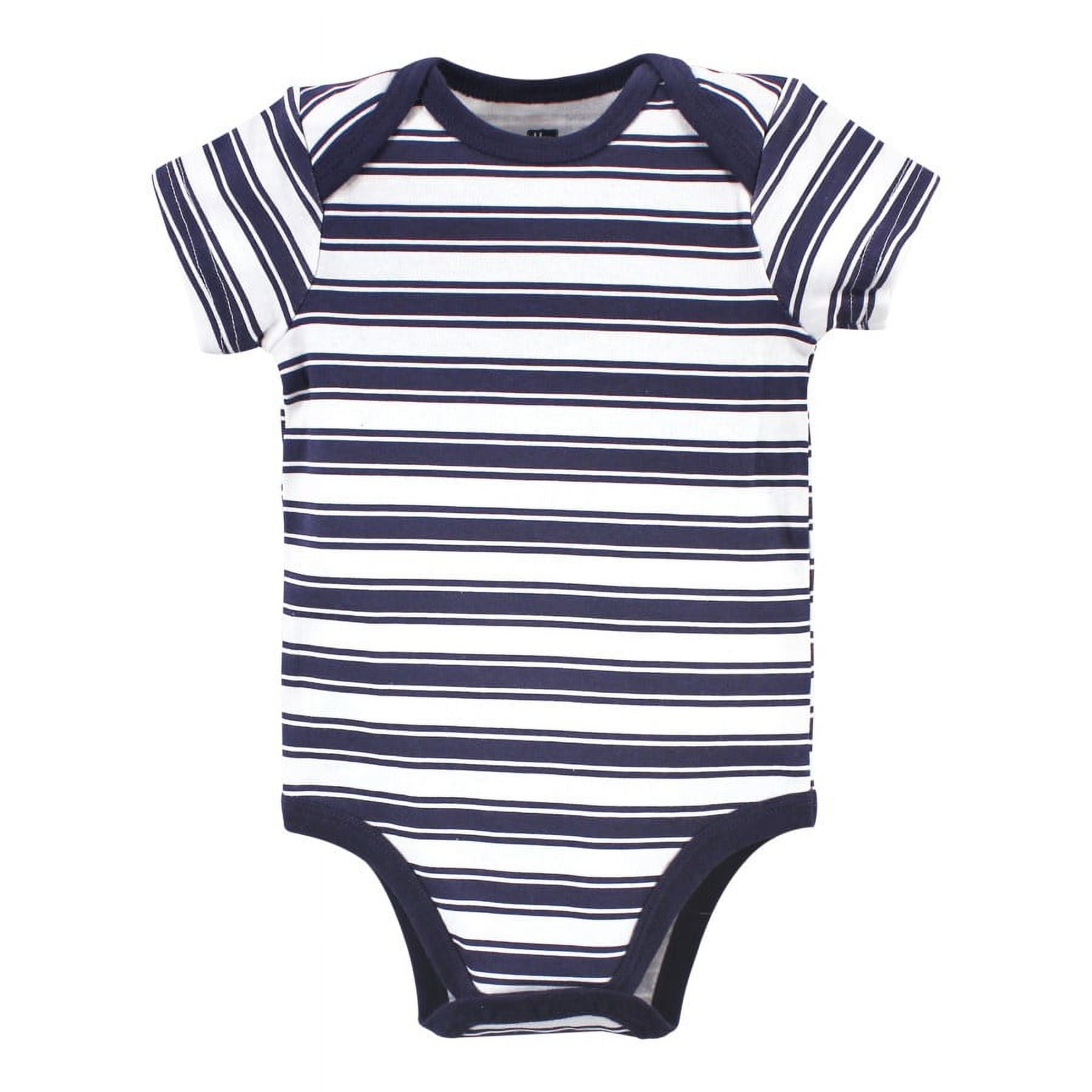 Hudson Baby Short Sleeve Bodysuits, 5-Pack, Newborn- 24 Months