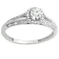 thumbnail image 3 of Dazzlingrock Collection 0.40 Carat (ctw) 14k Round Diamond Ladies Engagement Halo Style Split Shank Bridal Ring, White Gold, Size 6, 3 of 5