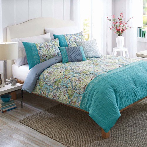 Better Homes and Gardens Watercolor Damask 5Piece Bedding Comforter