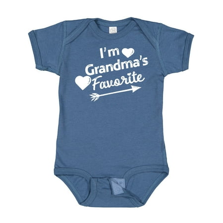 

Inktastic I m Grandma s Favorite with Arrow and Hearts Gift Baby Boy or Baby Girl Bodysuit