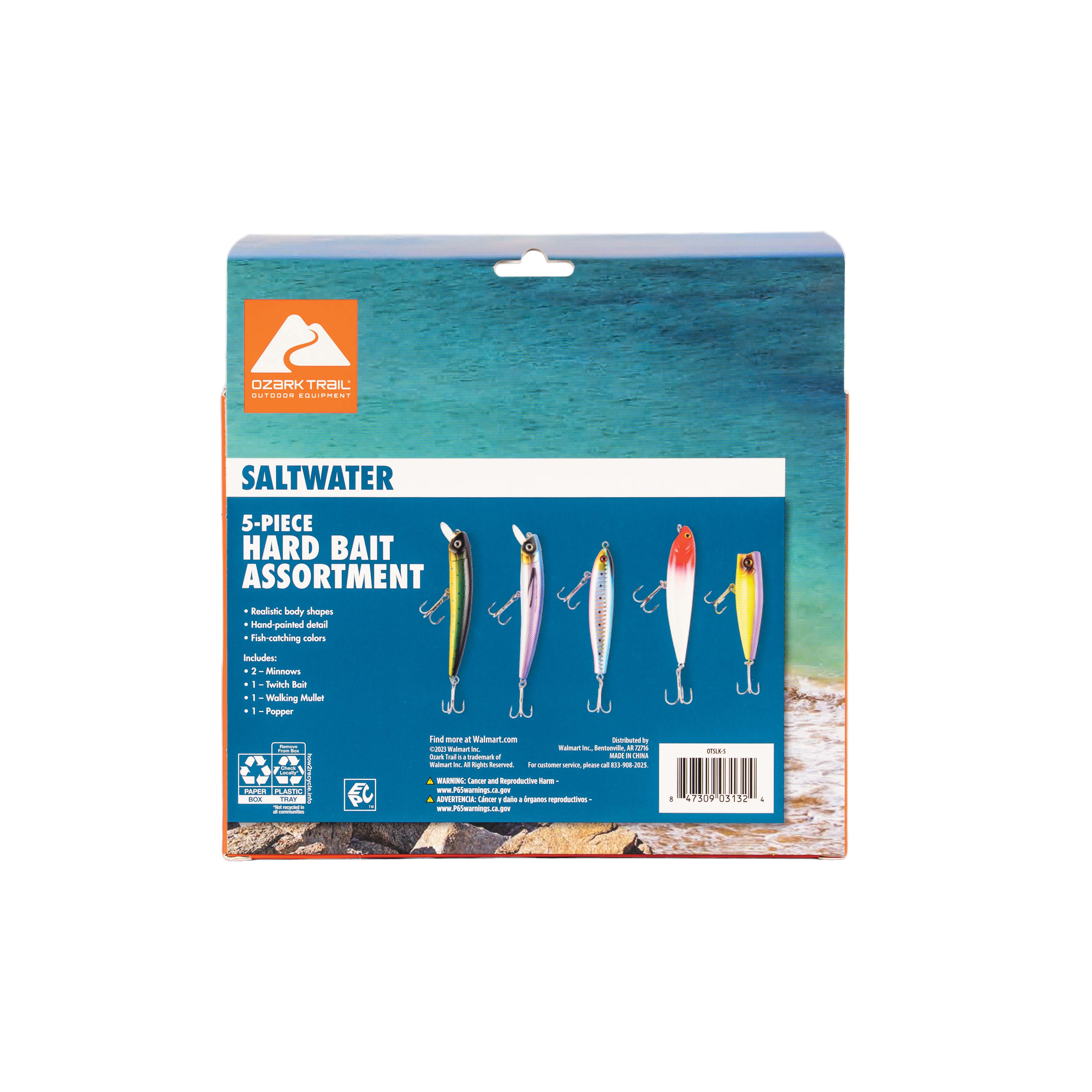 Ozark Trail Saltwater Hard Bait Lure Kit 5-Piece Assorted photo 2
