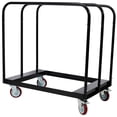 thumbnail image 4 of Heavy Duty Drywall Sheet Cart & Panel Dolly 1500lbs load capacity,Panel Service Cart,5 inch Swivel Casters,3 Side Handrails for Factory, Warehouse, Black, 4 of 7