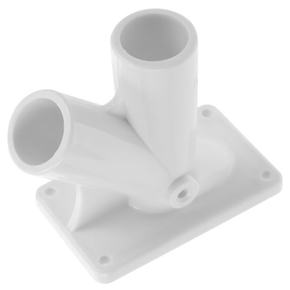 Worgeous  Flag Stand Fixed Bracket Multi-position Outdoor House Pole White