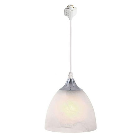 

FSLiving 1-Light H-Type Track Light Dimmable Track Mount Pendant Lighting Fixtures w/ Frosted White Finish Glass Shade - Customizable