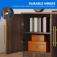 thumbnail image 4 of Dextrus TV Stand with Storage for TVs up to 80 Inch, 70'' Entertainment Center with 4 Fluted Doors for Living Room or Apartment, Walnut, 4 of 8