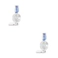 thumbnail image 4 of Ounissouiy Ventilador portátil ABS Pantalla LED plegable digital Funcionamiento silencioso Interruptor de botón ajustable Ventiladores de Blanco 2500mAh 2Conjunto, 4 of 6