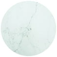thumbnail image 1 of vidaXL Table Top White Ø50x0.8 cm Tempered Glass with Marble Design, 1 of 3
