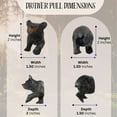 thumbnail image 3 of Black Bear Drawer Pull and Cabinet Knob - Rustic Decor Dresser Hardware for Mountain, Cabin, Lodge or Woodland Home Decorations with Wildlife Charm (Bear Head and Tail Set), 3 of 9