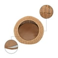 thumbnail image 2 of THE LICKER STORE Fiora 19.5" x 18" Modern Circular Faux Wicker Pet Bed with Machine-Washable Cushion, Natural, CBD3000A, 2 of 5