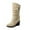 Beige, variant on Women Boots ,Women Shoes Solid Color Suede Upper Zip Wedge Heels Warm Winter Wear-Resistant Cowboy Boots