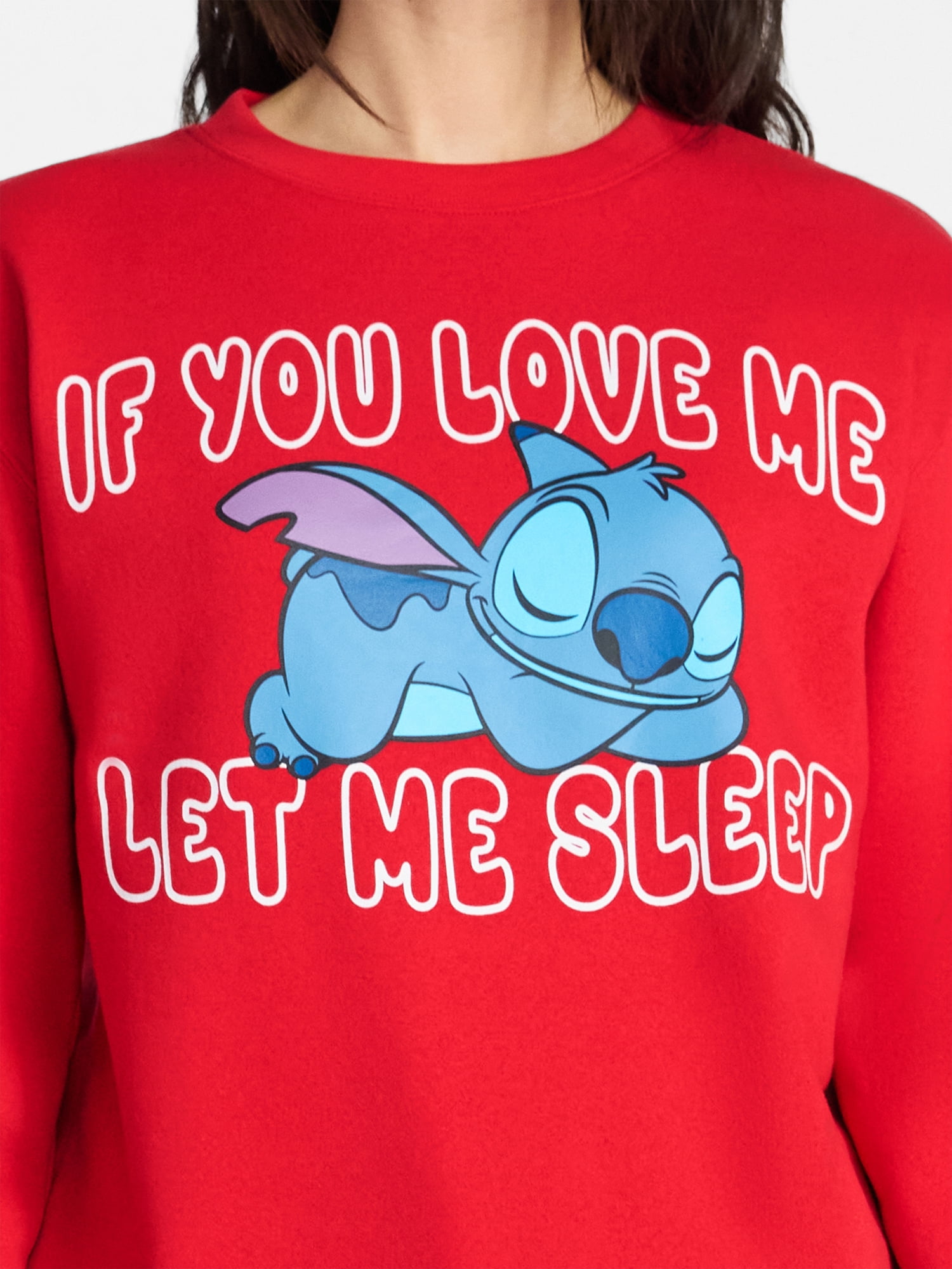 Stitch Women's Valentine's Day If You Love Me Graphic Sweatshirt, Sizes XXS-XXL