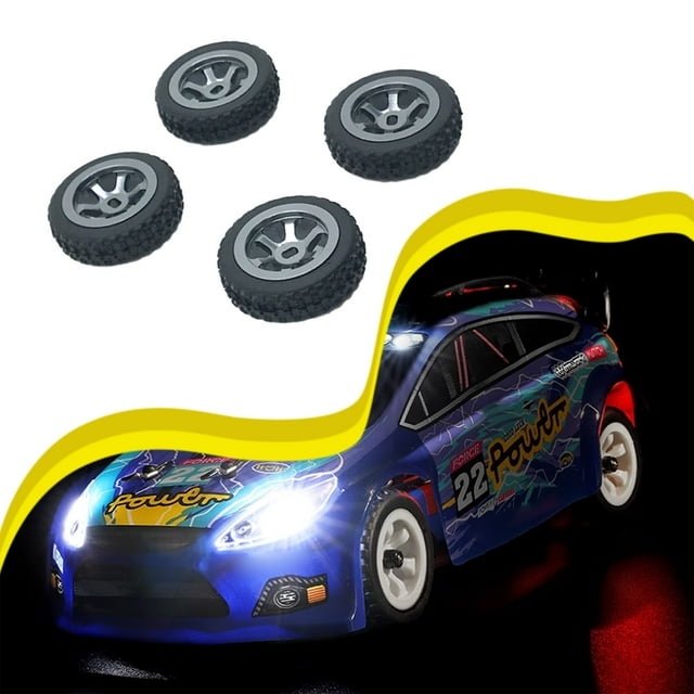 VONKY 4pcs RC Car Wheel Rim Tire Modification Parts For 1/28 Wltoys K969 RC Wheel Rim Tire RC Car Vehicle titanium 1Set
