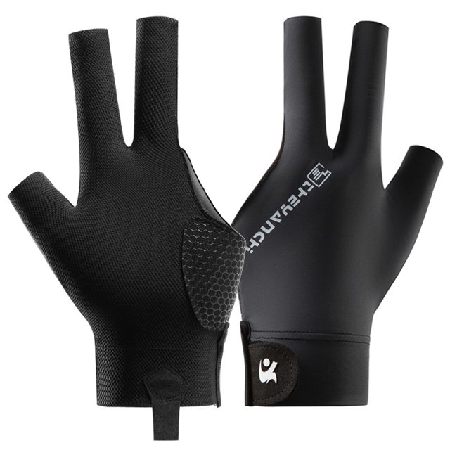 Guantes de billar profesionales D258 ligeros y transpirables de tres dedos, antideslizantes, para billar individual