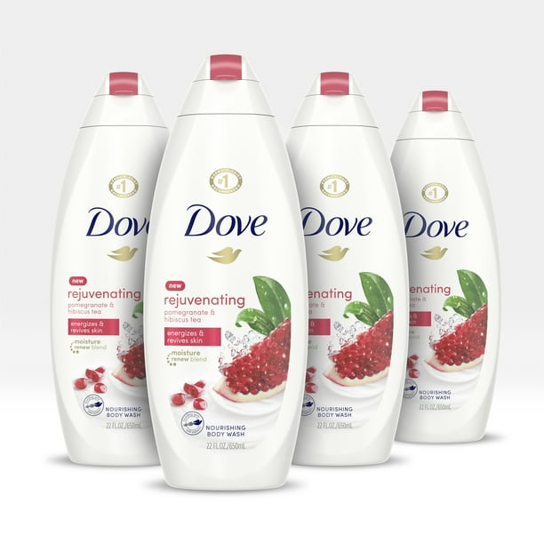 Dove Body Wash Pomegranate and Hibiscus Tea, 22 oz, 4 Count Walmart