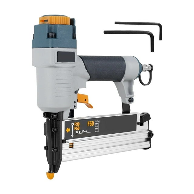 Cloueuse à Air Cloueuse Industrielle à Bobine à Air Pistolet à Ongles Charpentier Pistolet à Ongles Pneumatique 16Ga/18Ga Agrafeuse à Air pour Travail du Bois T50 F50 440K Clous