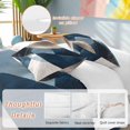 thumbnail image 3 of Navy Blue Brown Bedding 3 Piece Duvet Cover Set Queen Size, Modern Geometric Abstract Art Soft Microfiber Comforter Cover with Zipper Closure & Pillowcases, Wrinkle & FadeResistant Quilt Cover, 3 of 9