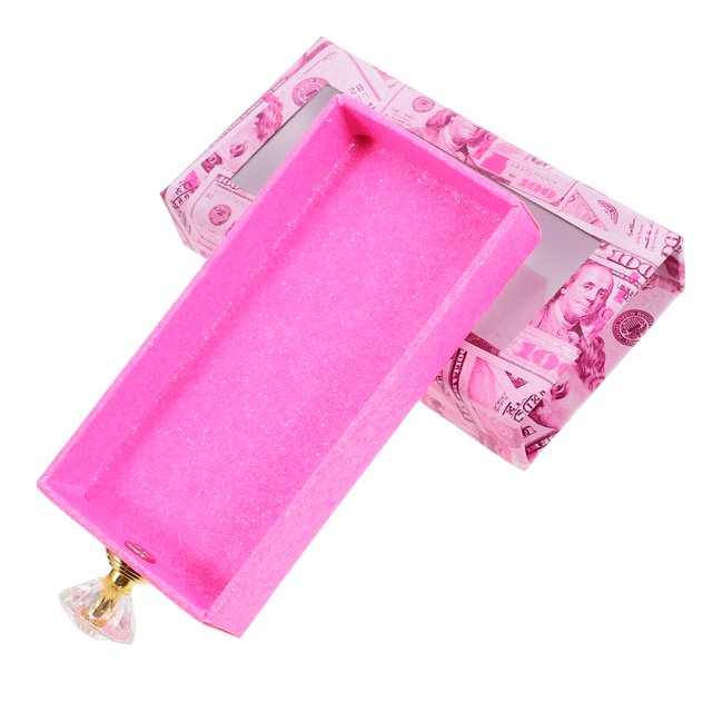 Weiweiguan 1PC Rectangle Eyelash Packaging Box Open Window Drawer Eyelash Box Simple Lash Box