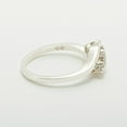 thumbnail image 6 of LBG British Made 10k White Gold Cubic Zirconia Womens Trilogy Ring - 33 size options - Size 11.25, 6 of 7
