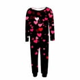 thumbnail image 4 of FDGIU Women's Plus Size Pajama Set - 2 Piece Soft Heart Printed Loose Fit Long Sleeve Long Pants Loungewear for Valentine's Day, 4 of 6