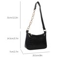 thumbnail image 3 of Bolsa de compras con patrón de cocodrilo para mujer, a la moda, para regalo (negro) Likrtyny Para Estrenar, 3 of 9