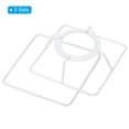 thumbnail image 3 of Uxcell 4" E26 E27 Lamp Shade Ring Frame with European Fitter, 3pcs Lampshade Holder Wire Frame DIY Drum Ring Square, 3 of 6