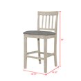 thumbnail image 5 of Home Design Wilder Counter Chairs (Set of 4), Antique Gray/Gray, Slat-back design, Padded seat, Comfortable seating, Sturdy frame, Modern minimalist style, Durable construction, 5 of 6