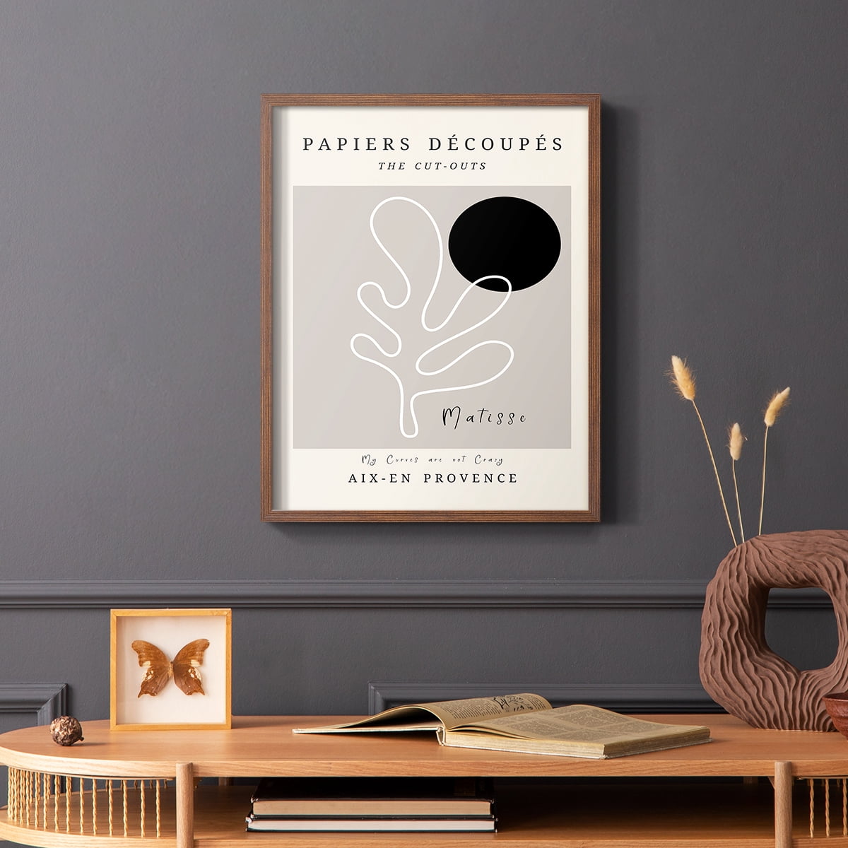 Matisse CCCLXXIII in Brown Solid Wood 8 x 10 Framed Print