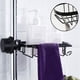 thumbnail image 4 of Soporte para esponja y toallero para fregadero de cocina, aluminio y plástico de alta calidad con diseño de canasta hueca fácil de instalar para un drenaje rápido y espacio de aluminio para cocina y, 4 of 5
