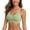 Green, variant on Women Casual Solid Bra Front Buckle Adjustable Yoga Bra with Lace Edge Seamless Movement and Sleep Comfort Support S Beige