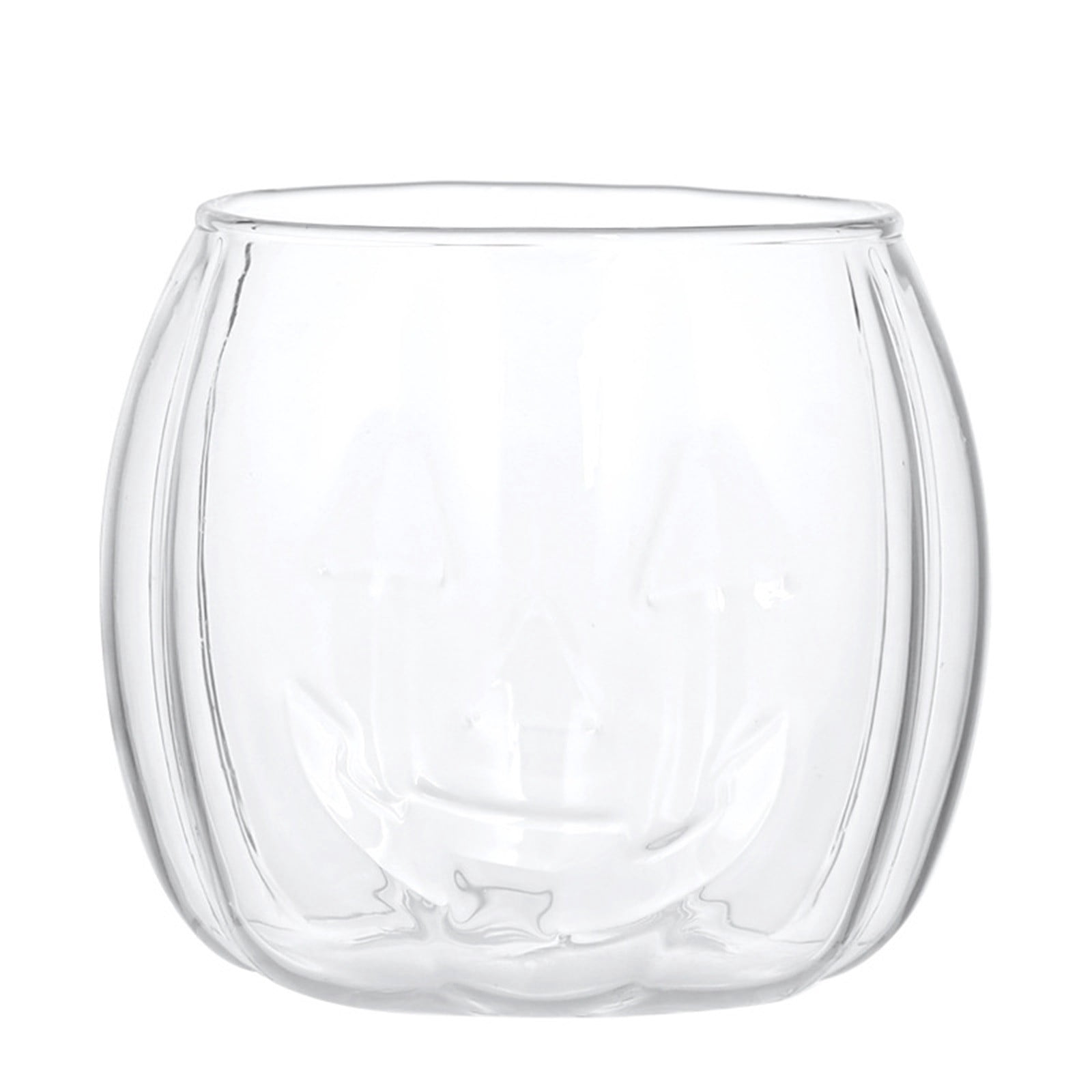 XKHHLH Clear Mug, Glass Mugs Pumpkin Shaped Glass Mugs with Handle for Milk, Latte, Cappuccino,Espresso, Hot Beverage