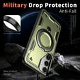 thumbnail image 4 of Rugged Phone Case for Samsung Galaxy S23 FE, Military Grade Shockproof Samsung Galaxy S23 FE Case with Ring Holder, Kickstand, TPU & PC Shell Compatible with MagSafe, Olivegreen, 4 of 6