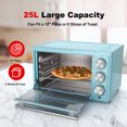 Galanz Retro Toaster Oven, True Convection, Indicator Light, 8 Cooking