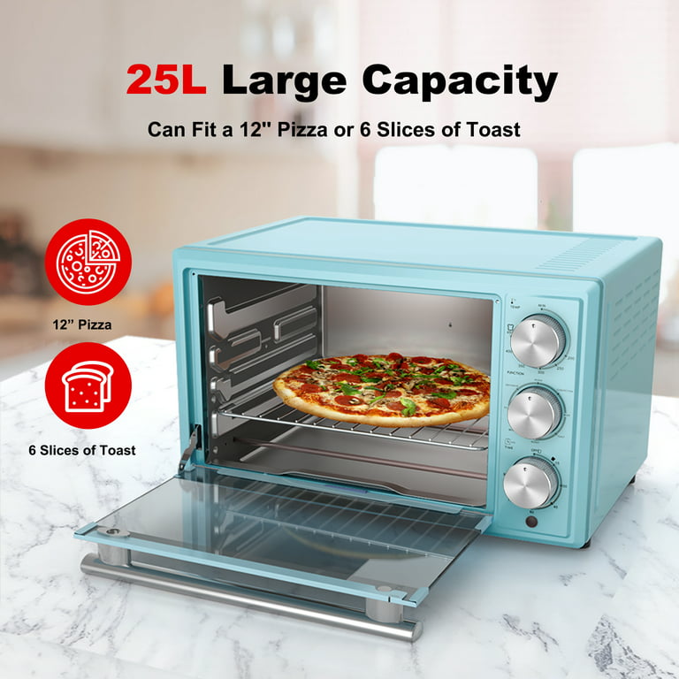 This cute retro toaster oven is great for making pizzas in small