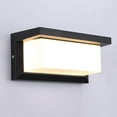 thumbnail image 1 of Aplique de pared exterior moderno LED 12W impermeable IP65 aluminio antracita iluminación decoración luz para patio jardín terraza cerca de la pared camino patio villa pasillo blanco cálido, 1 of 8