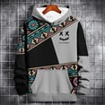 thumbnail image 2 of Hoodies Men Fall Patchwork Hoodie With Front Pocket Long Sleeve Drawstring Sweatshirts Mens Sweatshirt 1 XL, 2 of 3
