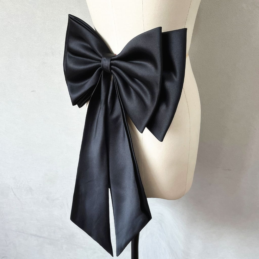 lanema Wedding Dress Bowknot Detachable Waist Ornament Bowknot for Stage Show Elegant