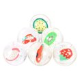 thumbnail image 1 of HINTRMENT Bouncing Balls Bulk 6Pcs Fruity Pattern Assorted Color Small Bounce Balls for Children, 1 of 5