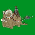 thumbnail image 2 of Boy's Star Wars: The Mandalorian Christmas Lights Bantha  Graphic Tee Kelly Green Medium, 2 of 4
