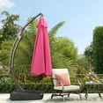 thumbnail image 4 of GRANDPATIO 12 ft Deluxe Aluminium Patio Umbrella with Base, Large Offset Outdoor Umbrella, Red, 4 of 11