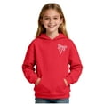 thumbnail image 3 of Fengqque Girl's Autumn and Winter Long Sleeved Bow Print Hoodie Pocket Loose Fitting Pullover 2-14 Years Old Red 9 Years, 3 of 8