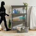 thumbnail image 6 of IRIS 4-Tier Plastic Storage Shelves, 55" H x 17" W x 35" D, 400 Lb Total Capacity, Gray, 6 of 10