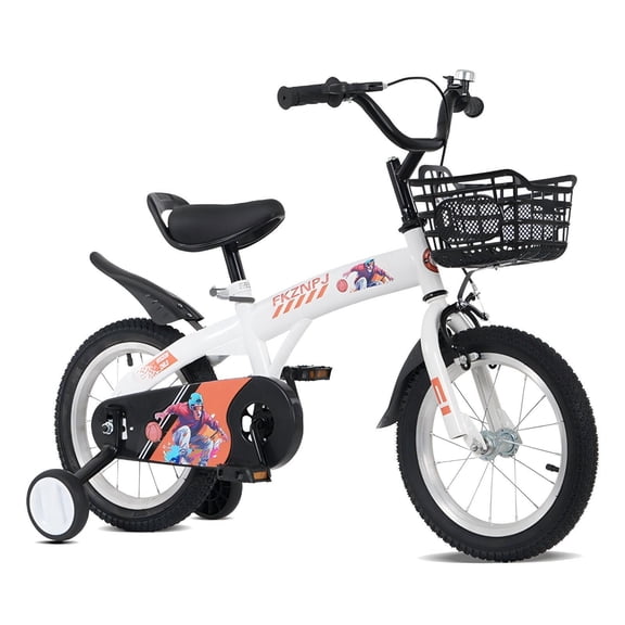 18 Inch Bicycle with Training Wheels and Kickstand, Adjustable Seat, Multi-Color Options