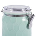 thumbnail image 6 of Design Imports CAMZ38205 Aqua Honeycomb Canister With Clamp Lock Lid - Set of 3, 6 of 10