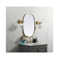 thumbnail image 3 of MR2B2030BRS-Elegant Decor-Brynn - Metal Frame Oval Mirror In Modern Style-30 Inches Tall and 20 Inches Wide-Brass Finish, 3 of 10